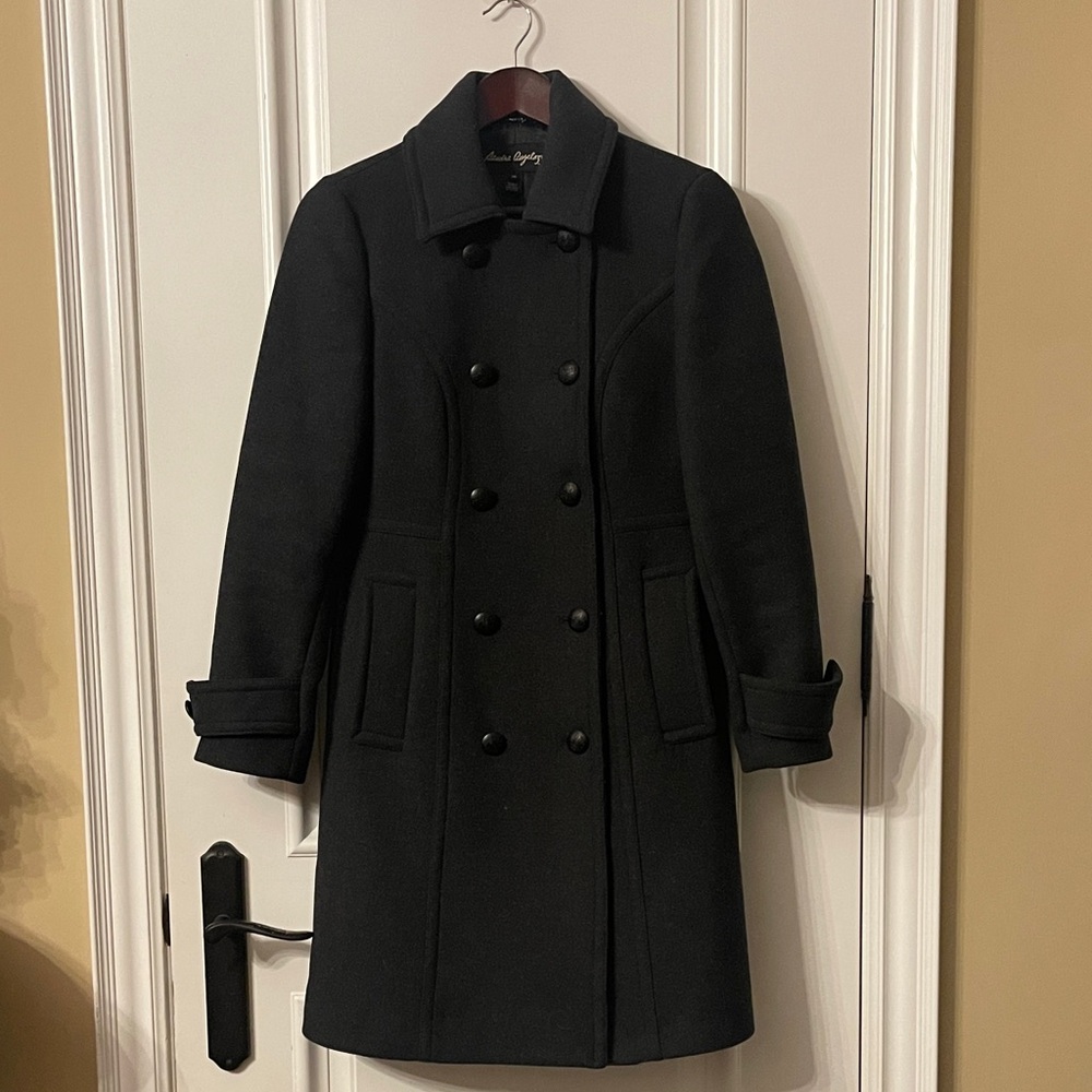 Classic Black Double-Breasted Coat